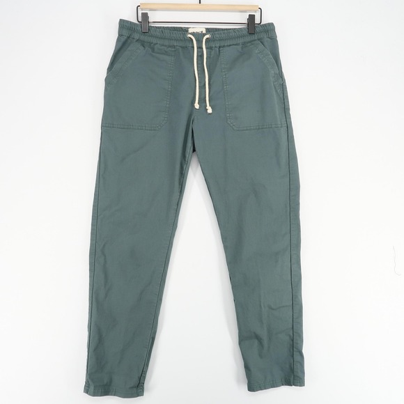 Pact Pants Womens Large Teal Organic Cotton Stretch Drawstring Casual - Picture 1 of 6